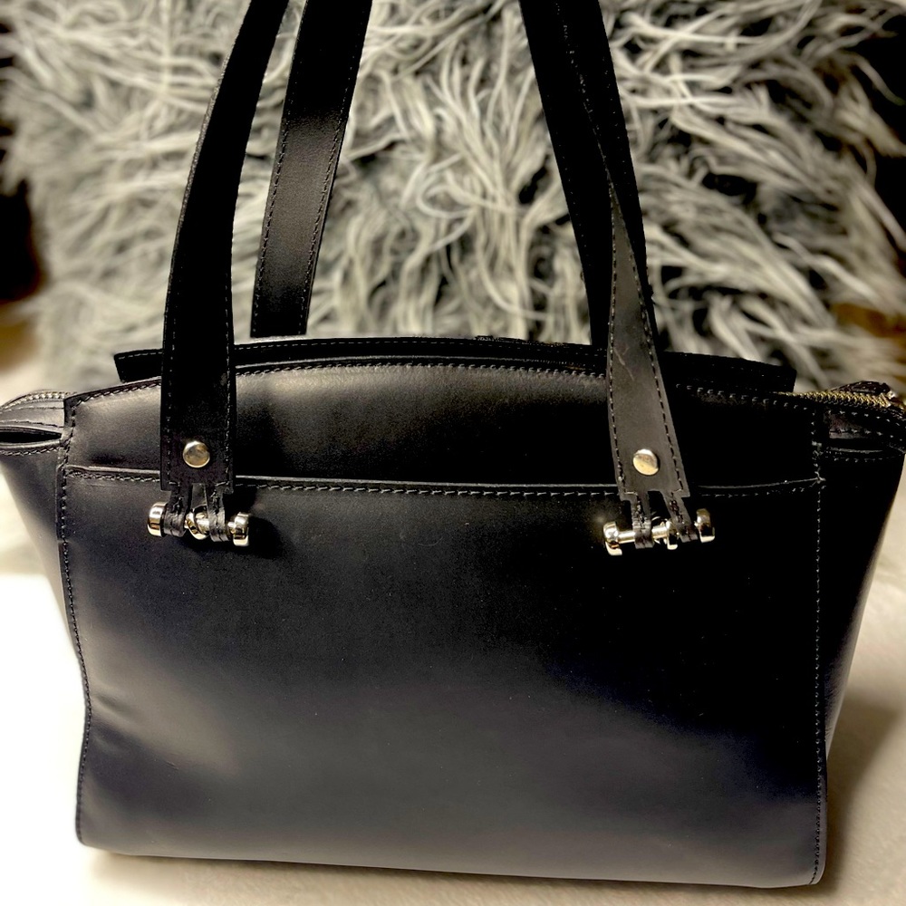 ITALIAN LEATHER HANDBAG BLACK